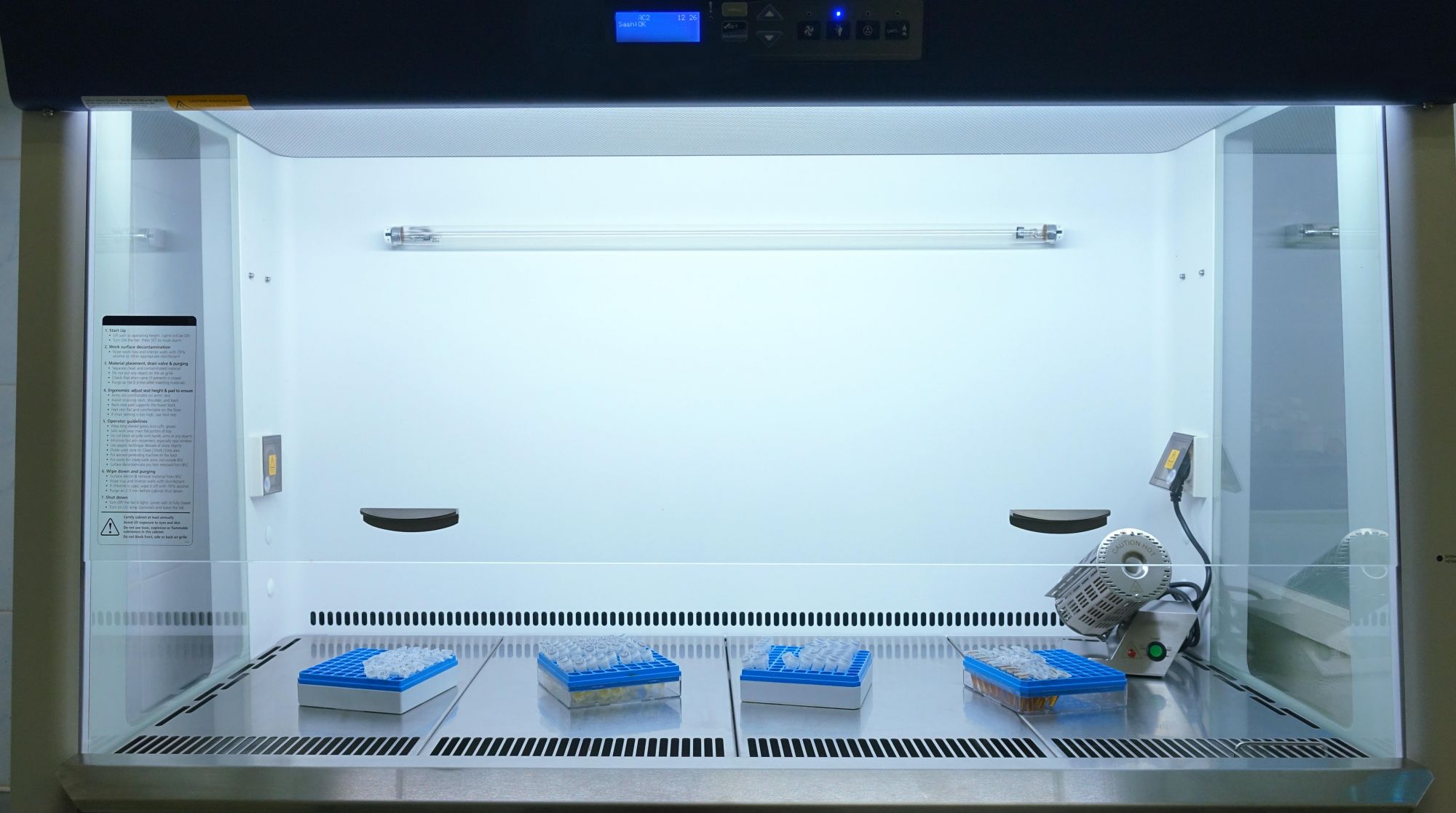 Image of a laminar airflow hood.